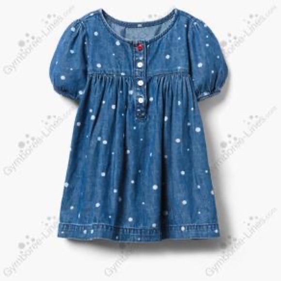 Gymboree Dot Denim Dress - Picture 1 of 5
